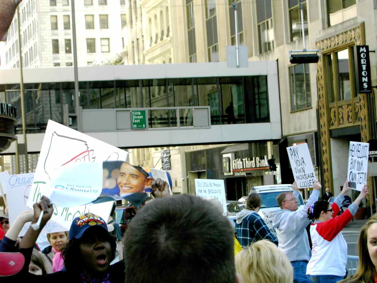 The lone Obama supporter (lower left corner)